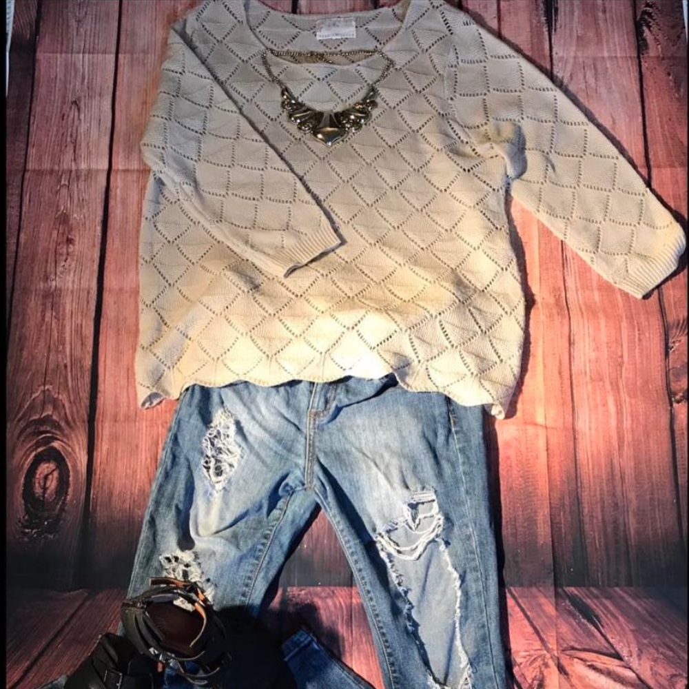 Cream sweater